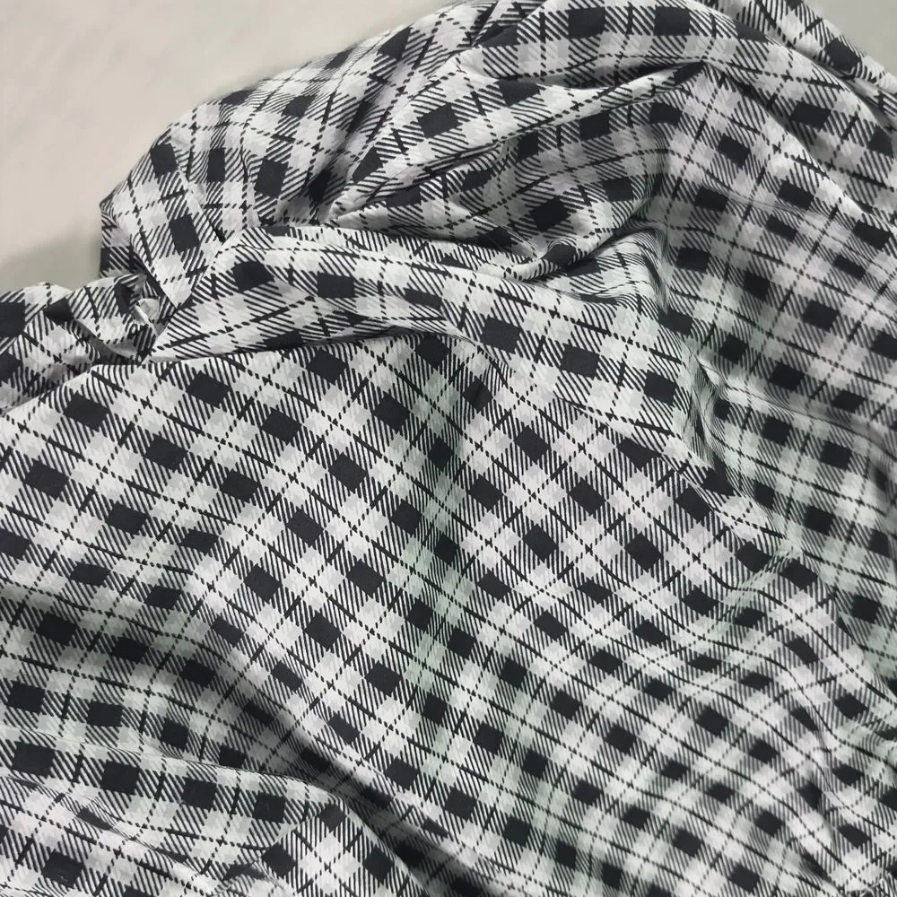No Boundaries Black Plaid Bubble Skort Size M Y2K Bubble Hem Mini Skirt Shorts